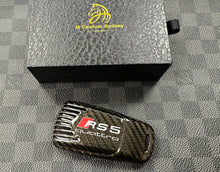 Load image into Gallery viewer, Premium Carbon Fiber Key FOB Cover Case For Audi RS4 RS5 S4 S5 SQ5 SQ7 TTRS Custom Made Exclusive Gift