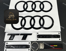 Load image into Gallery viewer, TT Gloss Black Badges Package For Audi TT FV MK3 2015-2023 Model Exclusive Pack