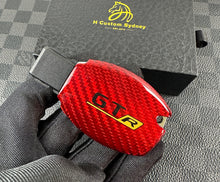 Load image into Gallery viewer, AMG GTR Premium Genuine Carbon Fiber Key Fob Cover Pack For Mercedes AMG GTR C190 Models Exclusive Made