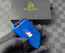 Load image into Gallery viewer, Luxury Carbon Fiber Keyring Key Fob Cover For BMW M Models Custom Made Exclusive Gift
