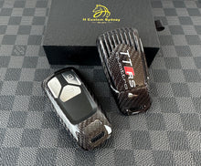 Load image into Gallery viewer, Genuine Carbon Fiber Key FOB Cover Case For Audi MK3 TTS TTRS Exclusive Made
