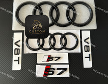 Load image into Gallery viewer, Gloss Black S7 Badges Package For Audi S7 4G 4K 2013-2024 Exclusive Pack