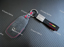 Load image into Gallery viewer, GLC63S Alcantara Keyring Keychain Key Cover For Mercedes GLC63S AMG Custom Made Exclusive Gift