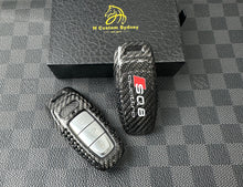 Load image into Gallery viewer, SQ8 Genuine Carbon Fiber Key Fob Cover For Audi SQ8 Exclusive Pack