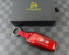 Load image into Gallery viewer, S3 RS3 Quattro Premium Fiber Key Fob Cover Keychain Set For 2021-2024 New GY Audi S3 RS3 Exclusive Made