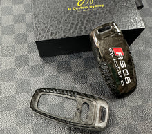 Load image into Gallery viewer, Premium Forged Carbon Fiber Key Fob Cover For Audi RSQ8 SQ8 SQ7 RS7 RS6 RS3 S3 S7 S6 Exclusive Made