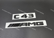 Load image into Gallery viewer, Gloss Black C43 Full Badges Emblems Package for Mercedes C43 W205 C205 S205 A205 Exclusive Pack