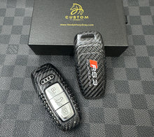 Load image into Gallery viewer, Genuine Carbon Fiber Key Fob Cover Keyring Pack For Audi RS3 GY Model 2021-2025 Exclusive Edition