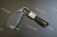 Load image into Gallery viewer, S3 RS3 Premium Alcantara Leather Keychain Key Fob Cover Case For Audi 8V S3 RS3 Custom Made Exclusive Gift