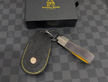 Load image into Gallery viewer, Premium Alcantara Edition One Key Cover Keychain Set for Mercedes W214 W223 W206 X254 C236 CLE EQE EQS GLC E-Class S-Class AMG Luxury Gift Exclusive Made