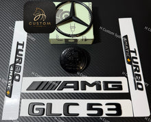 Load image into Gallery viewer, Matte Black Badges Pack For Mercedes AMG GLC53 X254 C254 Exclusive Edition one Pack