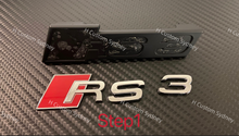 Load image into Gallery viewer, Audi RS3 Gloss Black Badges Emblems Package for RS3 8V 8Y Exclusive Pack