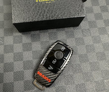 Load image into Gallery viewer, Brabus Style Premium Genuine Carbon Fiber Key Cover Case FOB For Mercedes AMG C E CLA A GLA GLB GLC GLE GLS G Class Exclusive Made