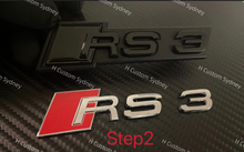Load image into Gallery viewer, RS3 Gloss Black All Black Badges Package For Audi RS3 8V GY 2013-2023 Exclusive Pack