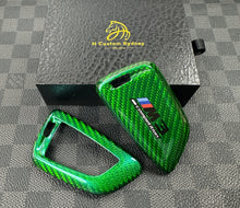 Load image into Gallery viewer, Premium Carbon Fiber Key Fob Cover For BMW M3 M4 M5 M8 X3M X4M X5M X6M Competition Exclusive Pack