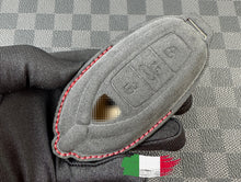 Load image into Gallery viewer, Premium Alcantara and Nappa Leather Key Fob Cover Case Keychain Pack For Lamborghini Urus Custom Made Exclusive Gift