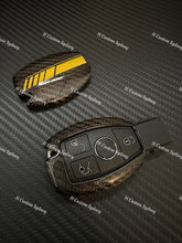 Load image into Gallery viewer, Premium Genuine Carbon Fiber Key Fob Cover Pack For Mercedes A45 CLA45 GLA45 C43 C63S GLC63s GLE63S GLS63 Exclusive Made