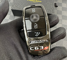 Load image into Gallery viewer, Luxury Forged Carbon Fiber Key Fob Cover Case For Mercedes W205 C63S AMG 2019-2023 Model Custom Made Exclusive Edition