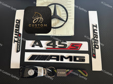Load image into Gallery viewer, A45S Gloss Black Full Badges Emblems Package For Mercedes A45S W177 Exclusive Pack