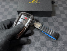 Load image into Gallery viewer, Premium Carbon Fiber Key Fob Cover Keychain Set For BMW X5M X6M Competition Custom Made Exclusive Gift