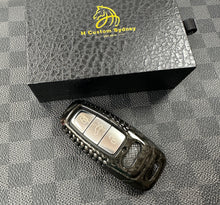 Load image into Gallery viewer, Premium Forged Carbon Fiber Key Fob Cover For Audi RSQ8 SQ8 SQ7 RS7 RS6 RS3 S3 S7 S6 Exclusive Made