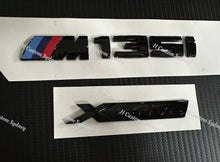 Load image into Gallery viewer, Gloss Black M135i Full Badges Emblem For BMW M135i F40 2019-2024 Exclusive Pack