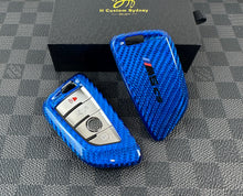 Load image into Gallery viewer, BMW M5 CS Edition Premium Fiber Key Fob Cover keychain Pack For BMW M5 CS Custom Made Exclusive Gift