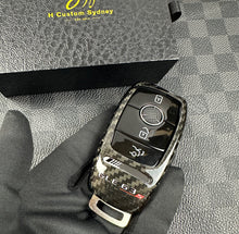 Load image into Gallery viewer, Premium Genuine Carbon Fiber Key Fob Cover Keyring Pack For Mercedes V167 C167 GLE63S AMG Model Custom Made Exclusive Edition