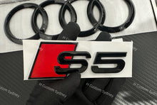 Load image into Gallery viewer, S5 Gloss Black Full Badges Emblems Package For Audi S5 8T 2013-2016 Supercharged Model Exclusive Pack