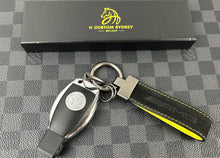 Load image into Gallery viewer, AMG Style Premium Alcantara and Nappa Leather Keyring Keychain For Mercedes AMG Edition one models Custom Made Exclusive Gift