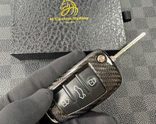 Load image into Gallery viewer, SQ2 Premium Carbon Fiber Key Fob Cover Case For Audi SQ2 Custom Made Exclusive Gift