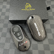 Load image into Gallery viewer, Luxury Carbon Fiber Key Fob Cover Case For Mercedes C63S AMG W206 S206 Model Custom Made Exclusive Edition