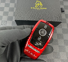Load image into Gallery viewer, Premium Fiber Key Fob Cover Set For Mercedes C63s E63s GLC63s GLE63s GT63S AMG Model