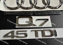 Load image into Gallery viewer, OEM Chrome Q7 50TDI 45TDI Badges Package For Audi Q7 Sline 4M 2016-2023 Models