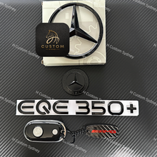 Load image into Gallery viewer, Gloss Black EQE350+ Badges Package For Mercedes EQE350 V295 X294 Exclusive Pack