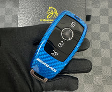 Load image into Gallery viewer, Luxury Carbon Fiber Key Cover Case For Mercedes AMG Model A C E CLA GLC GLE GLS Class Custom Made Limited Edition