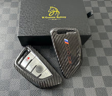 Load image into Gallery viewer, Luxury Carbon Fiber Keyring Key Fob Cover Kit For BMW M4 CS G82 Custom Made Exclusive Edition