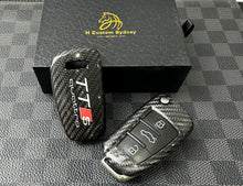 Load image into Gallery viewer, Genuine Carbon Fiber Key FOB Cover Case For Audi MK2 TTS TTRS Exclusive Made