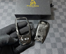 Load image into Gallery viewer, Premium Forged Carbon Fiber Key Fob Cover Keychain For Mercedes E53 AMG Model Exclusive Made