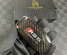 Load image into Gallery viewer, Genuine Carbon Fiber Key Fob Cover Case For Audi RS4 RS5 RS6 RS7 S4 S5 S6 S7 S8 SQ5 R8 Old Models