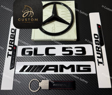Load image into Gallery viewer, Gloss Black Badges Pack For Mercedes AMG GLC53 X254 C254 Exclusive Night Edition