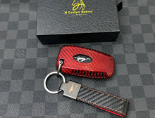 Load image into Gallery viewer, Premium Genuine Carbon Fiber Key Fob Cover Keychain Pack For Ford Mustang Exclusive Edition