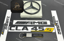 Load image into Gallery viewer, CLA45S Matte Black Full Badges Emblems Package For Mercedes CLA45S C118 Exclusive Edition One Pack