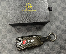 Load image into Gallery viewer, Premium Carbon Fiber Key FOB Cover Case For Audi RS4 RS5 S4 S5 SQ5 SQ7 TTRS Custom Made Exclusive Gift