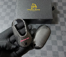Load image into Gallery viewer, Premium Carbon Fiber Key Fob Cover Case For Mercedes AMG New C E GLC S EQ Class W206 X254 W223 C236 W214 X290 Exclusive Pink Edition
