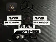 Load image into Gallery viewer, Gloss Black G63 Badges Package For Mercedes G63 AMG W463 W464 2013-2023 models Exclusive Pack