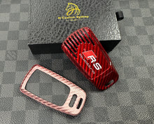 Load image into Gallery viewer, RS Premium Fiber Key Fob Cover For Audi RS4 RS5 TTRS R8 Custom Made