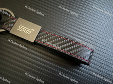 Load image into Gallery viewer, STI Genuine Carbon Fiber Keyring Key Fob Cover For Subaru WRX Custom Made Exclusive Gift