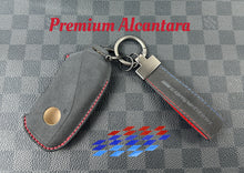 Load image into Gallery viewer, Premium Alcantara and Nappa Leather Key Cover Case Keychain Fit For BMW New X5M X6M LCI Competition XM Models Exclusive Edition