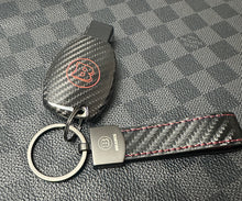 Load image into Gallery viewer, Brabus Style Carbon Fiber Key Fob Cover Pack For Mercedes AMG A CLA C GLC GLE GLS Old Model key Exclusive Made